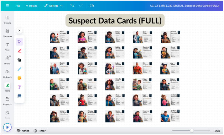 Suspect Data Cards Full