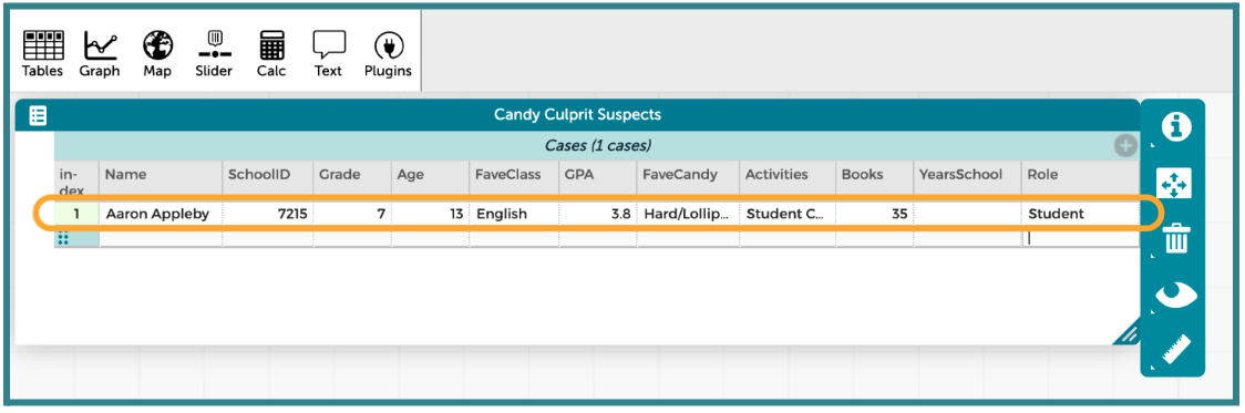 Add first case in row 1