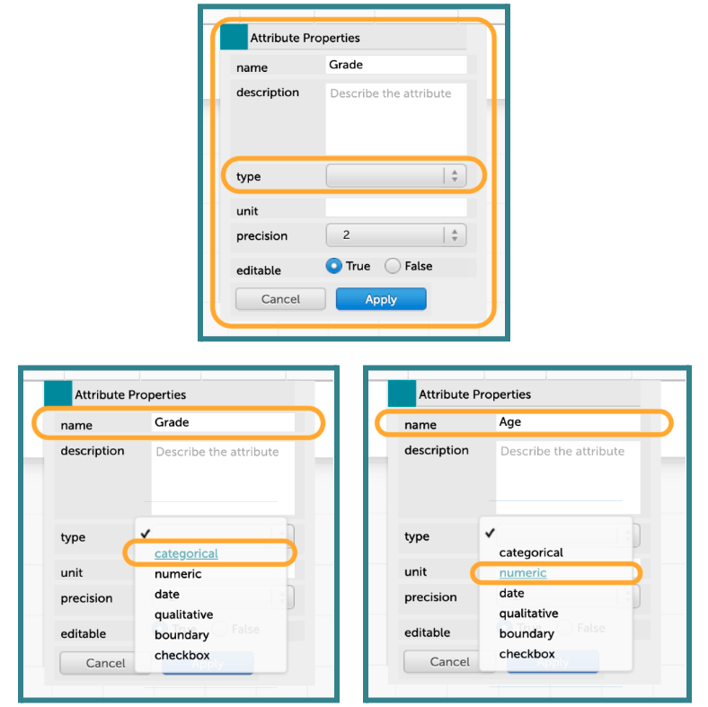 Select appropriate variable classification